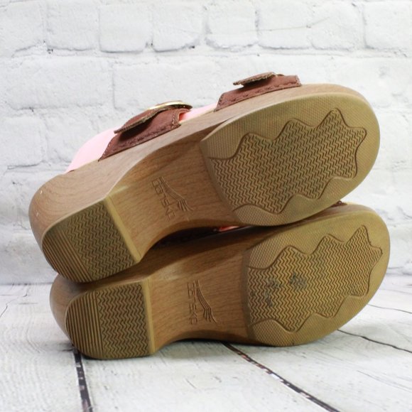 DANSKO Slip On Two Strap Wedge Sandal Size 38 / 8 - Picture 9 of 9